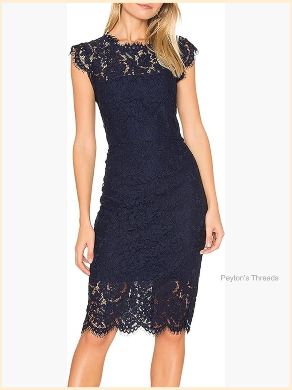 Sleeveless Lace Floral Elegant Cocktail Midi Dress